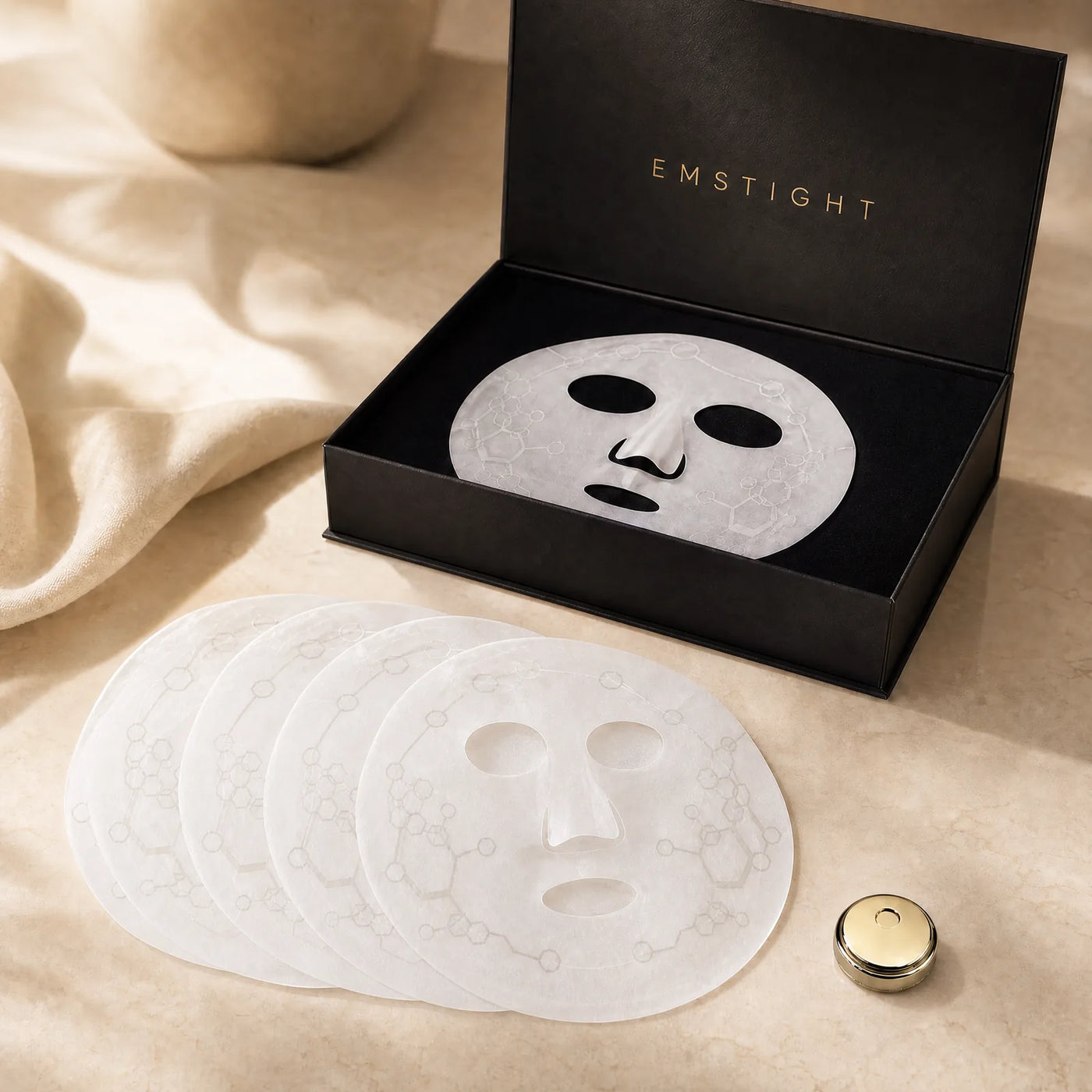 EMSTIGHT EMS Microcurrent Face Mask set with one host unit and five masks