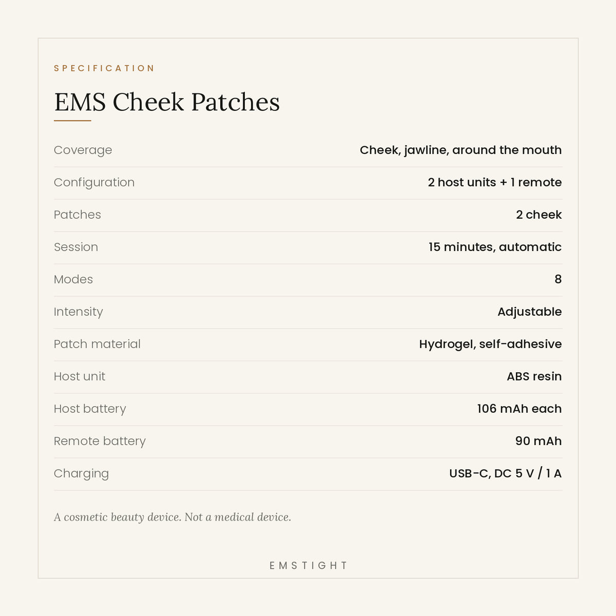 EMS Microcurrent Cheek Patches