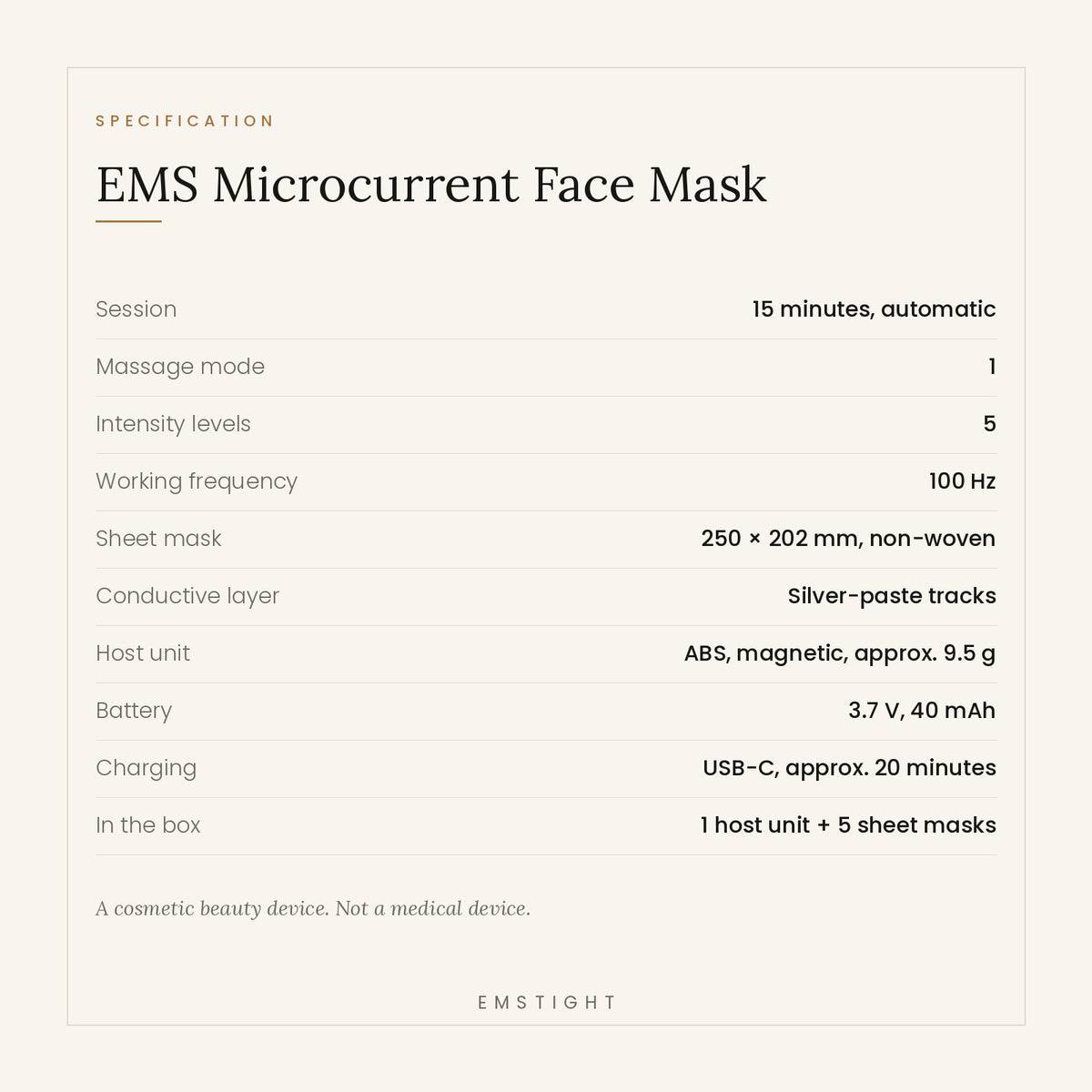 EMS Microcurrent Face Mask
